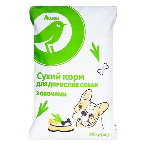 Корм сухий Auchan з овочами для собак 10кг