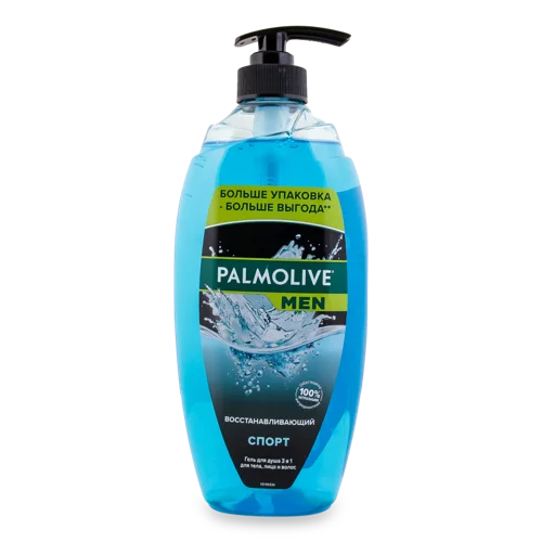 Гель для Душу Чоловічий 3в1 Спорт Palmolive Men, Пластикова Пляшка 750мл