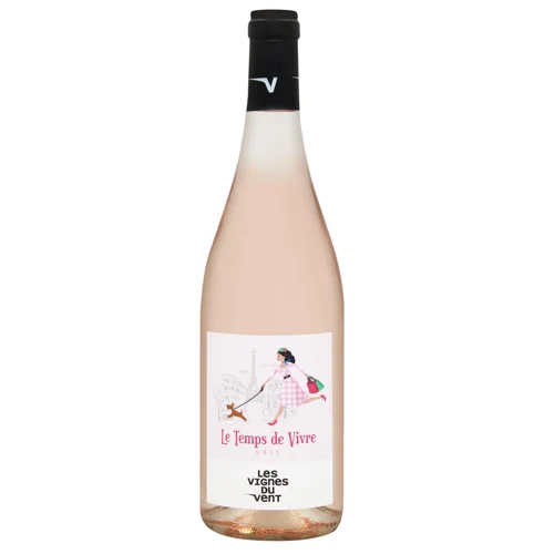 Вино Les Vignes du Vent Le Temps de Vivre рожеве сухе 12,5% 0,75л