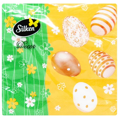 Серветки Silken Сонячний великдень тришарові 33*33см 18шт
