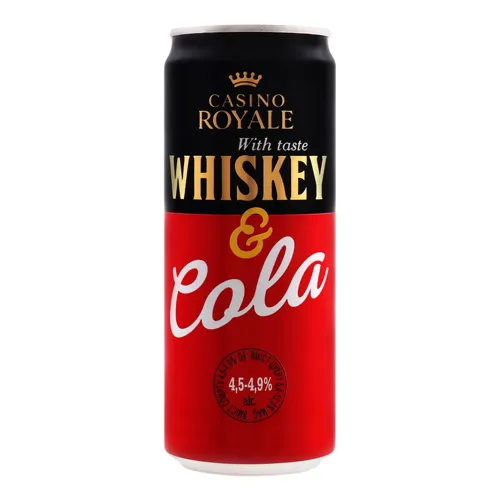 Сидр 0.33л 4.5-4.9% солодкий газований Whiskey&Cola Casino Royale