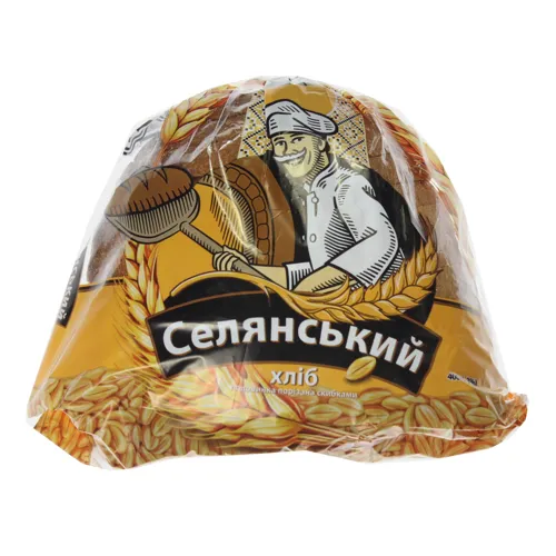 Хліб половинка в нарізці Селянський Хліб Житомира м/у 400г