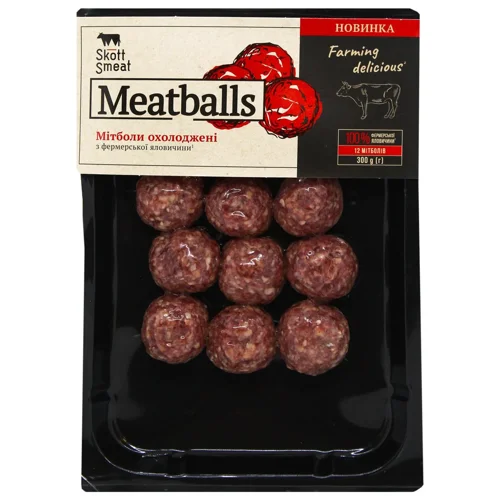 Мітболи Skott Smeat яловичі охолоджені 300г