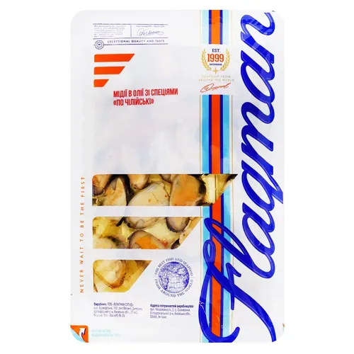 Мідії Flagman в олії зі спеціями по чілійськи 160г