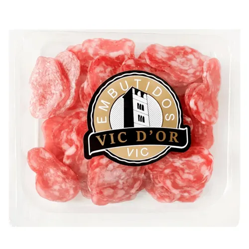 Ковбаса ФУЕТ ЕКСТРА нарізка у лотку сиров'ялена Vic Dor 70г