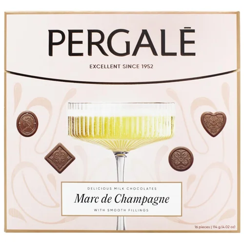 Цукерки Pergale Асорті Марк де Шампань в молочному  шоколаді 113г