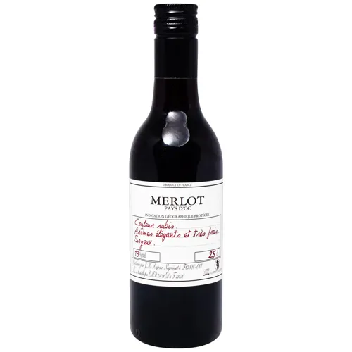 Вино Aujoux Merlot Pays D'oc червоне сухе 13% 250мл