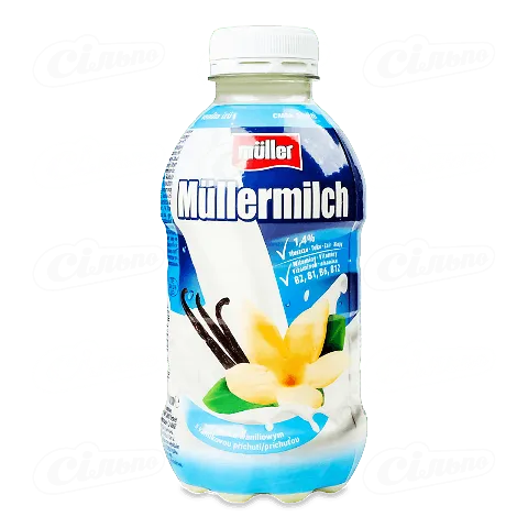 Напій молочний Mullermilch ваніль 1,4%, 400г