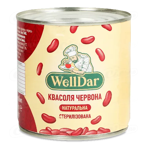 Квасоля червона WellDar натуральна стерилізована, 410г