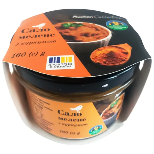 Сало Auchan мелене з куркумою с/б 160г