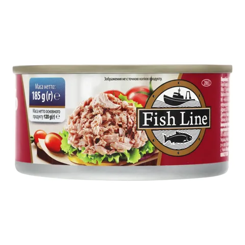 Тунець салатний в олії Fish Line з/б 185г