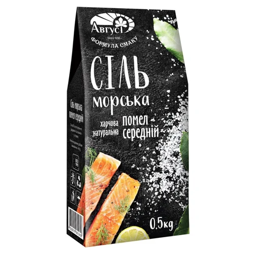Сіль Август морська помел №2 500г