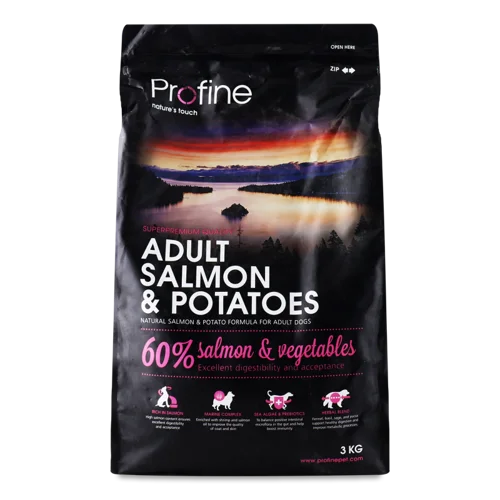 Корм Сухий Для Дорослих Собак Salmon&Potato Adult Profine, в/ґ, 3 кг