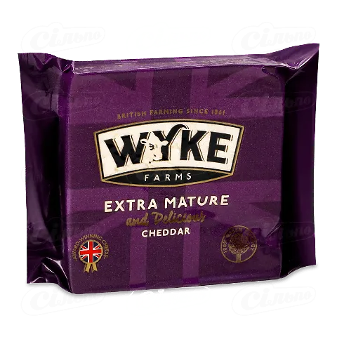Сир Wyke Farms «Чеддер» білий екстра витриманий з коров'ячого молока 51%, 200г