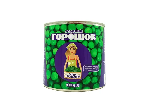 Зелений горошок ТМ Гарна Господиня ж/б 410г
