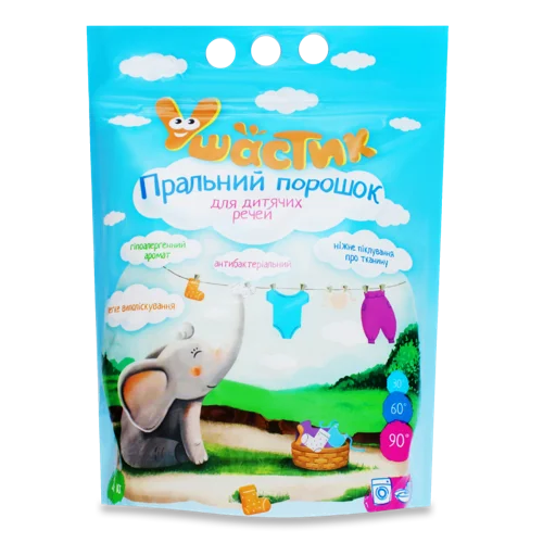 Пральний Порошок Для Дитячих Речей Антибактеріальний Ушастик, В/ґ, 2.4кг