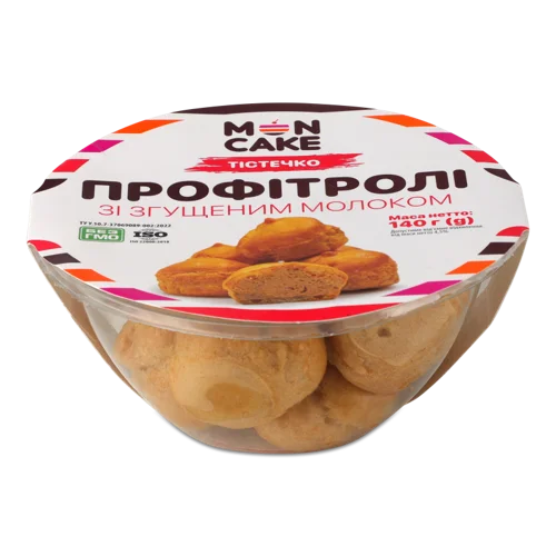 Тістечко Профітролі Зі Згущеним Молоком В/ґ, К/у 140г