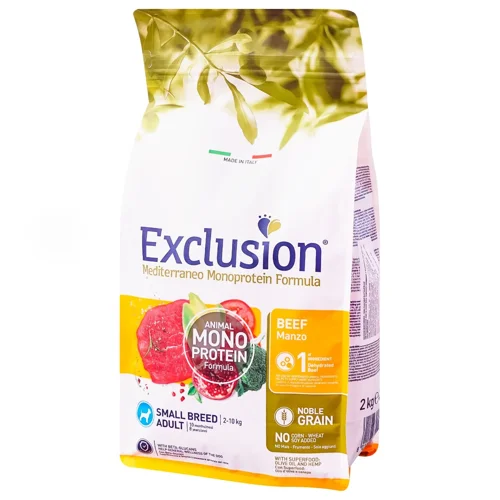 Корм сухий Exclusion Adult з яловичиною для собак малих порід 2кг
