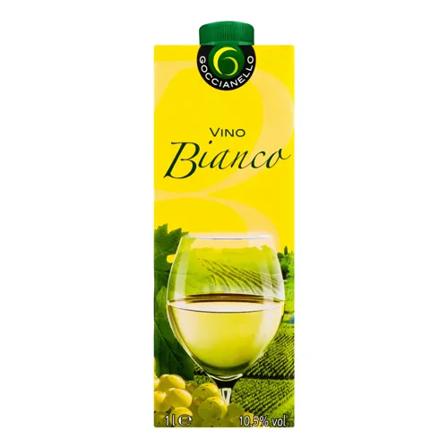 Вино Goccianello біле сухе 10,5% 1л