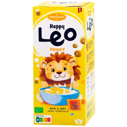 Пластівці Nordcrunch Happy Leo житньо-вівсяні з медом 150г