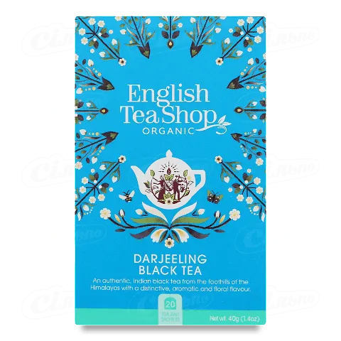 Чай чорний English Tea Shop Darjeeling органічний, 20*2г