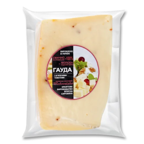 Сир Твердий Гауда З В'яленими Томатами 45% Makovetska Приватна Сироварня, кг