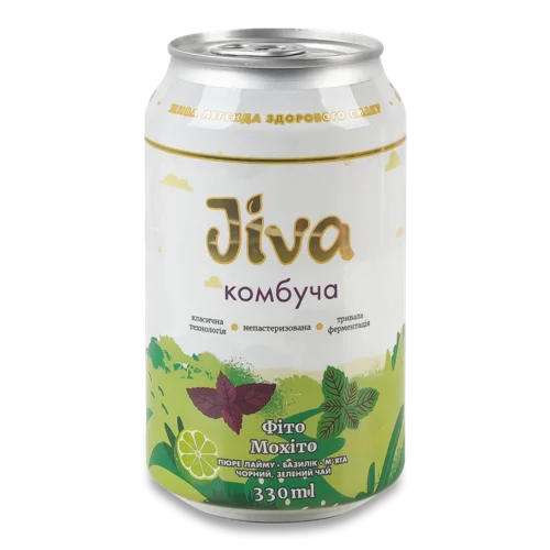 Напій Безалкогольний Слабогазований На Рослинній Сировині Фіто Мохіто Комбуча, з/б 330мл