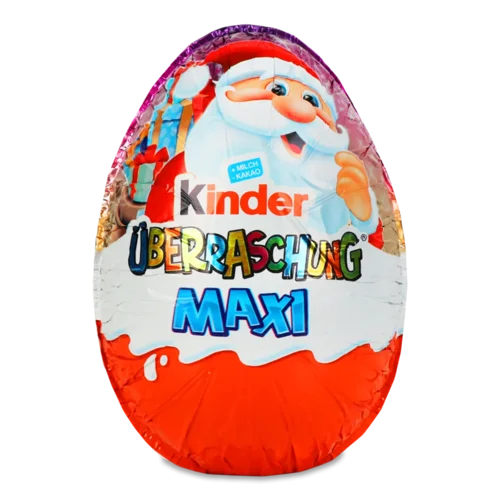 Яйце шоколадне Kinder з сюрпризом новорічне максі