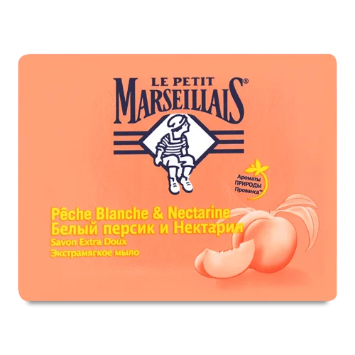 Туалетне Мило Білий Персик та Нектарин Le Petit Marseillais 90г
