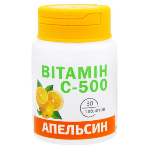 Дієтична добавка Вітамін С-500 Апельсин 5г 30шт