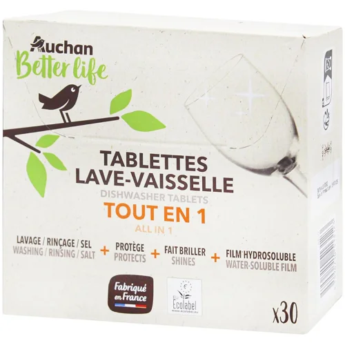 Таблетки для посудомийних машин Auchan Eco All-in-1 30шт