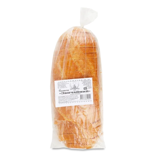 Батон Нарізний Звичайний, Пекарня Тисячних, в/ґ, 0.4 кг