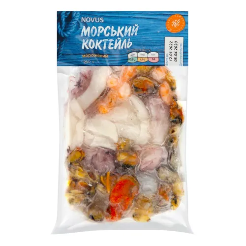 Коктейль морський морожений Novus вищого ґатунку 250г