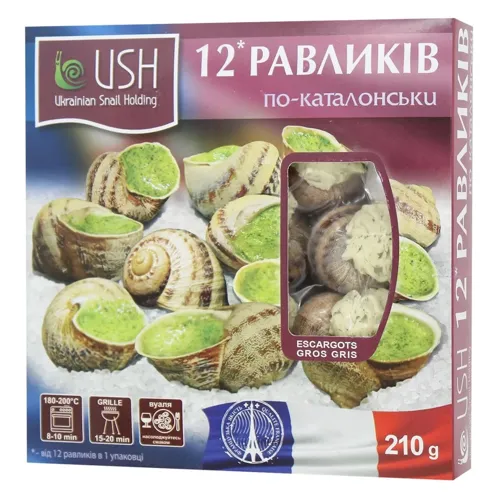 Равлики USH Escargot Gros Gris в соусі по-каталонськи 210г