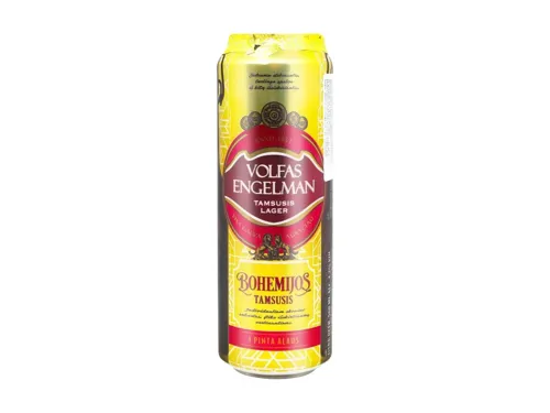 Пиво Volfas Engelman Bohemijos Dark темне 4.2% 0,568л ж/б