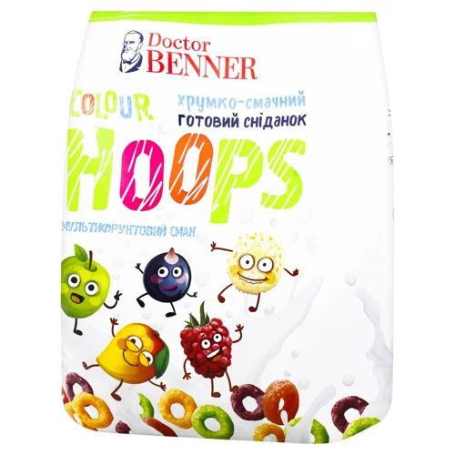 Сніданок сухий Doctor Benner Colour Hoops 400г