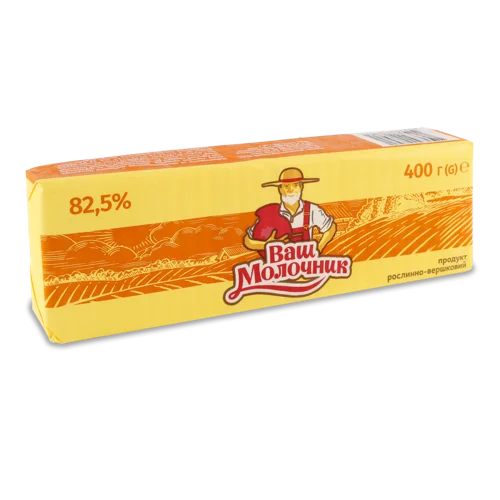 Продукт Рослинно-Вершковий 82.5% Ваш Молочник, м/у, 400г