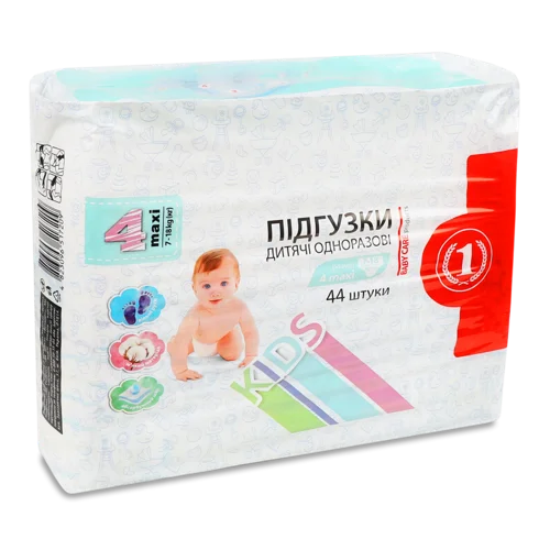 Підгузки Дитячі 7-18 кг Maxi, 44 шт, ТМ 1