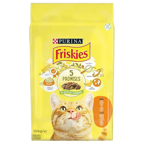 Корм сухий Friskies з куркою та овочами для котів 10кг
