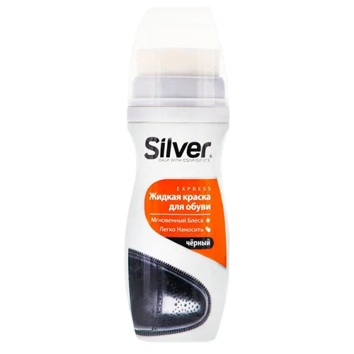 Крем-фарба для взуття Silver чорна 75мл