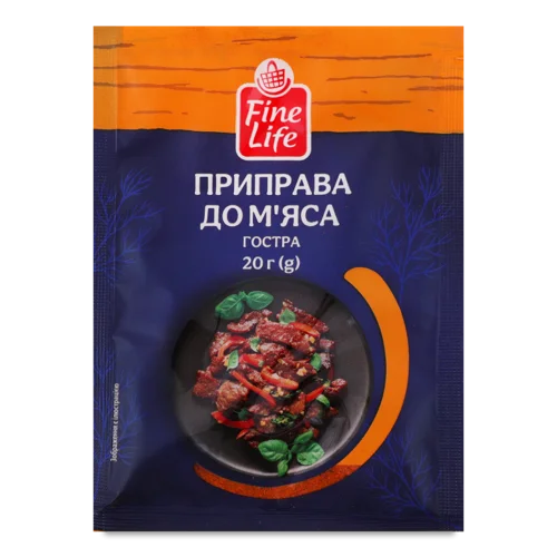 Приправа до М'яса Гостра Fine Life, М'у, 20г