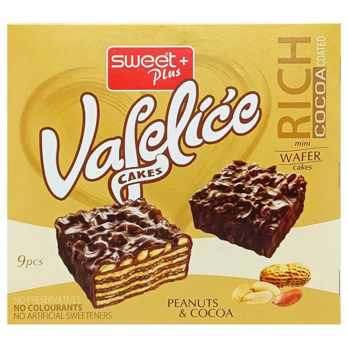 Печиво Sweet Plus Vafelice у какао-глазурі з арахісом 165г
