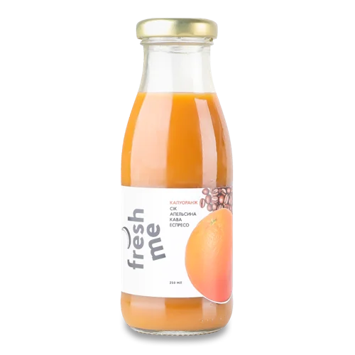 Сік Апельсиновий Пастеризований Прямого Віджиму з Кавою Капуоранж, с/пл 250мл