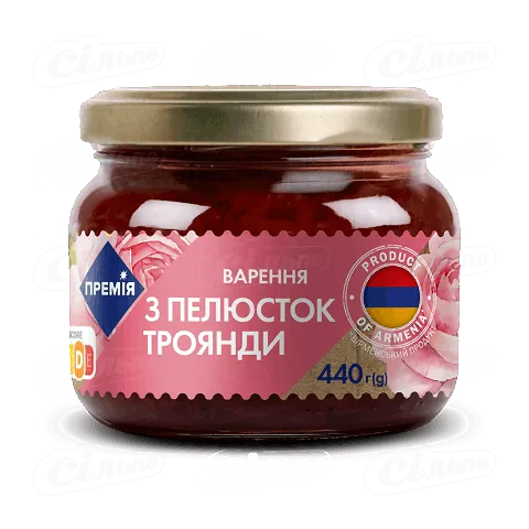 Варення «Премія»® з пелюсток троянд, 440г