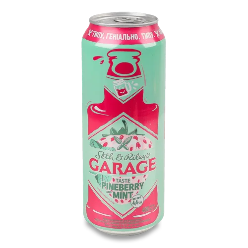 Пиво Спеціальне 480мл 4.4% Пастеризоване Taste Pineberry & Mint Seth&Riley's Garage з/б
