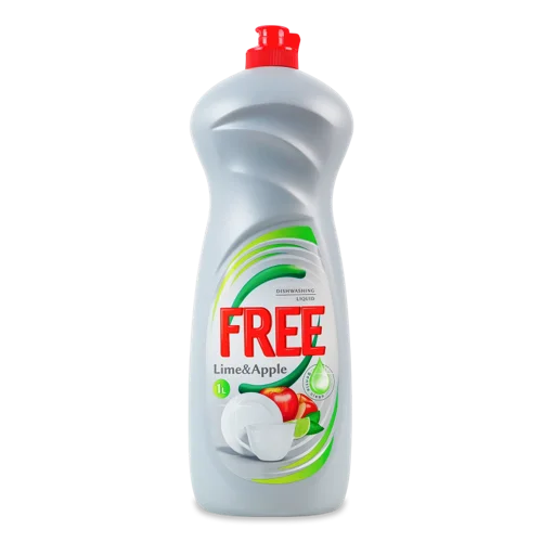 Гель для Миття Посуду З Ароматом Яблука Та Лайму, Free, 1л