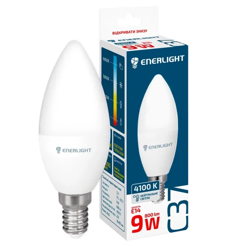 Лампа світлодіодна Enerlight C37 9Вт 4100K E14