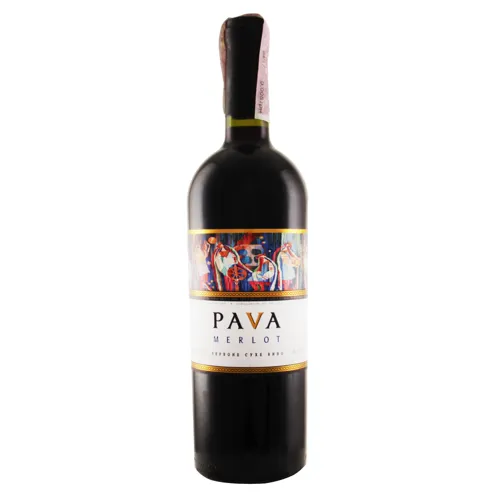 Вино 0.75л 9.5-14% червоне сухе Merlot Pava пл