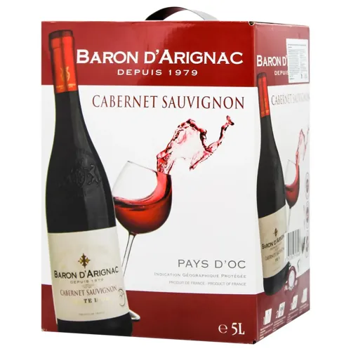 Вино Baron d'Arignac Cabernet Sauvignon червоне сухе 12% 5л