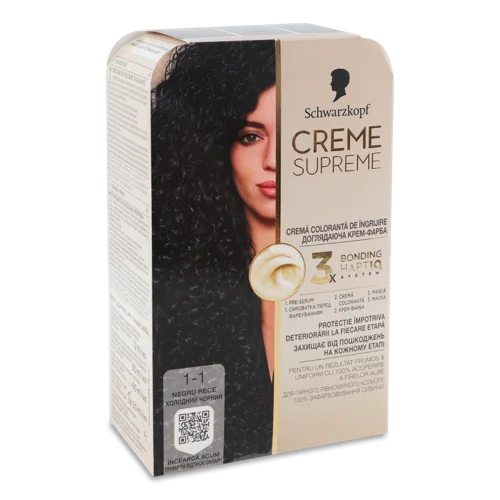 Крем-фарба Для Волосся Creme Supreme №1-1 Schwarzkopf, 1шт
